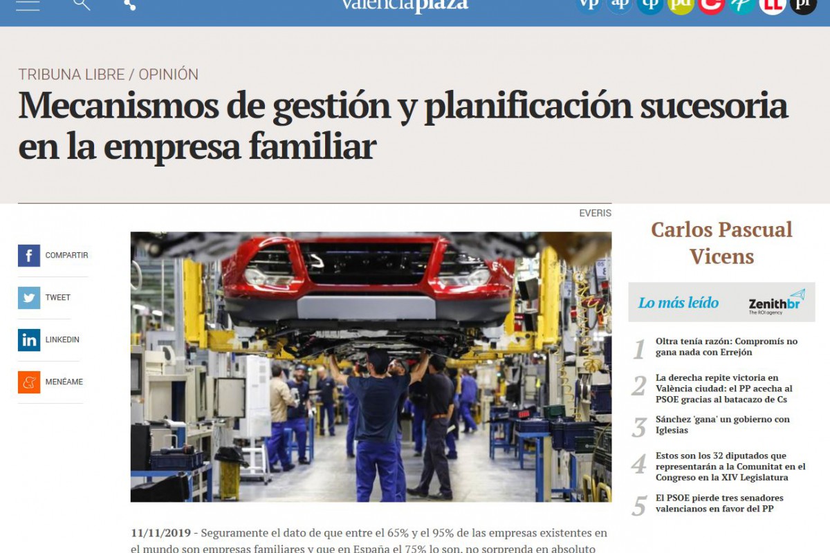 Mecanismos de gestión y planificación sucesoria en la empresa familiar