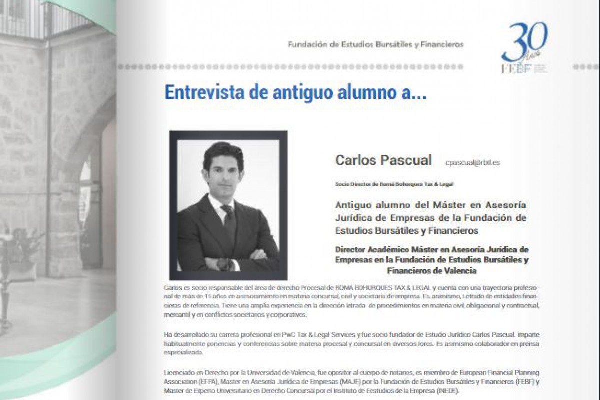 Entrevista a Carlos Pascual en el boletín de la FEBF