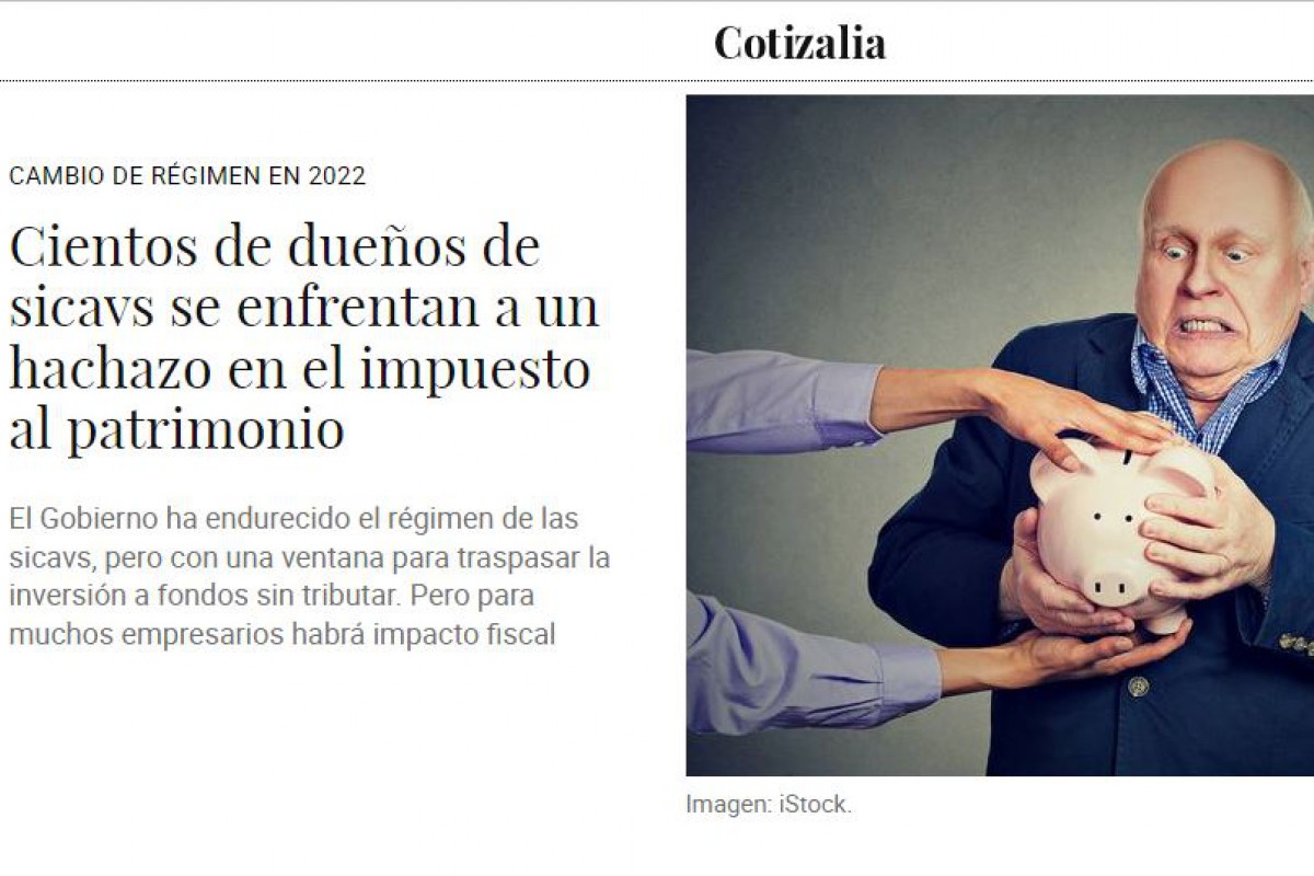 Opinamos en El Confidencial sobre el cambio de régimen de las SICAV en 2022